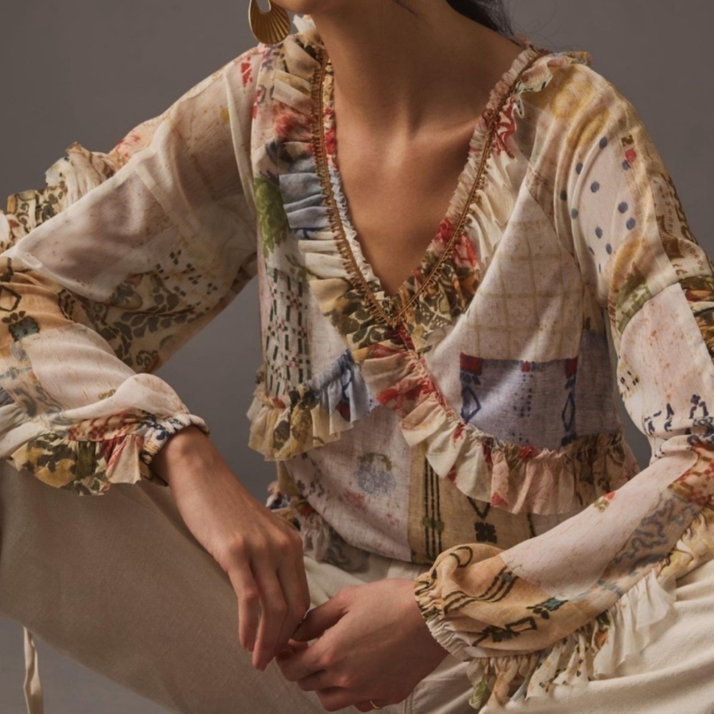 Anthropologie Tiny Ruffled Babydoll Tunic